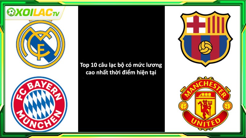 10 câu lạc bộ có mức lương cao nhất thế giới hiện tại